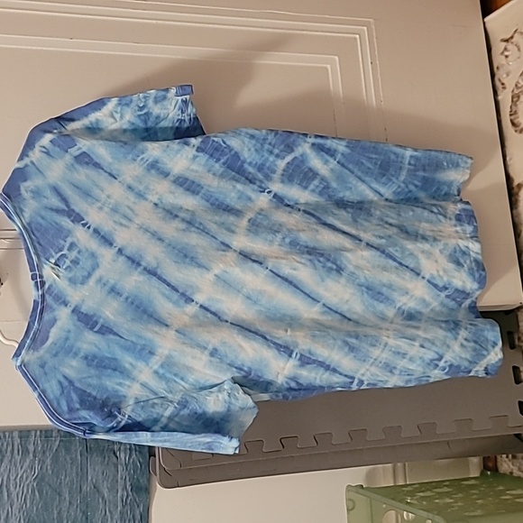 Custom Biggie Smalls Graphic T with Royal Blue Tie Dye - Picture 2 of 8